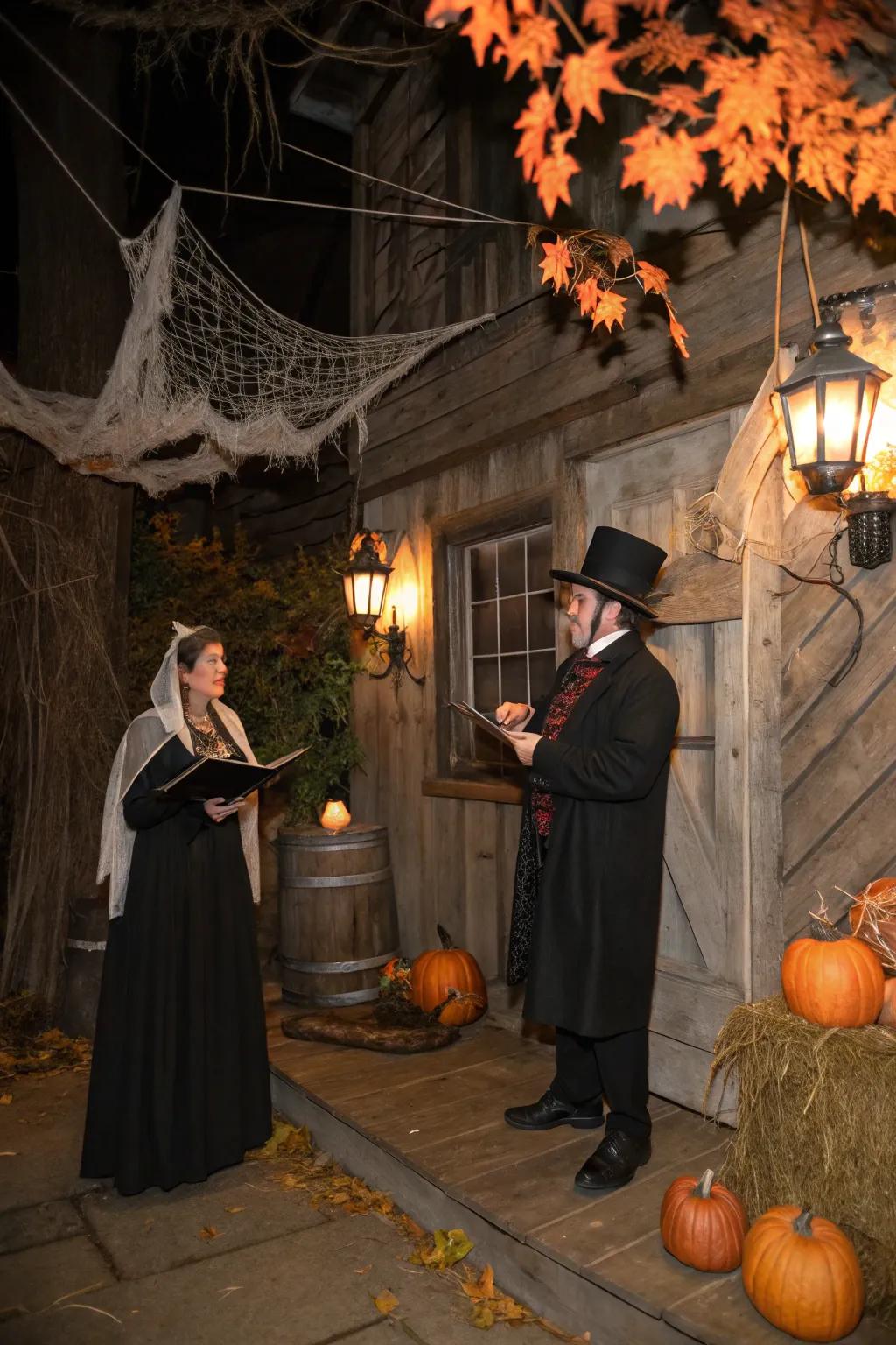 Inject vintage charm with a theme inspired by Victorian horror.