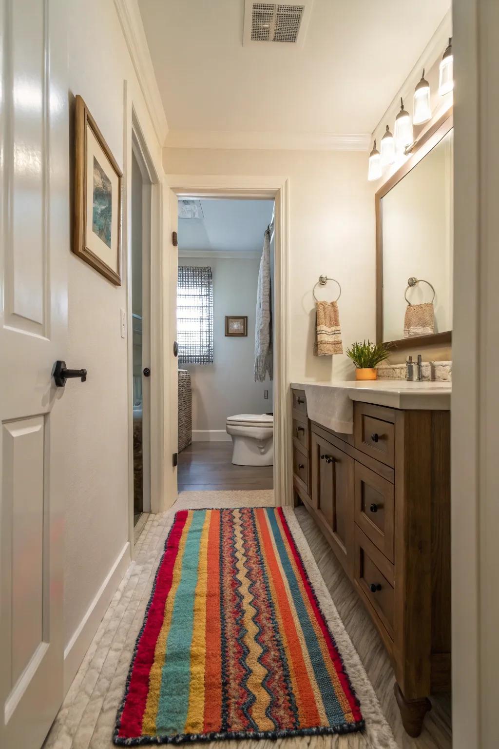Rugs impart warmth and persona.