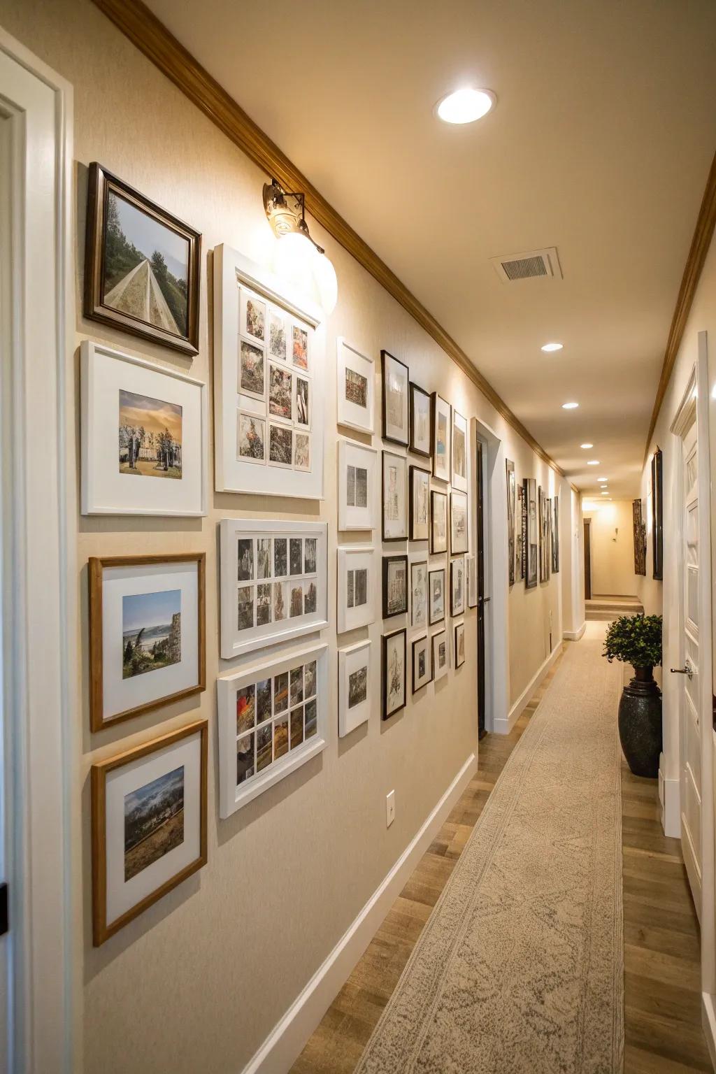 Subdued frames maintain the spotlight on your images.