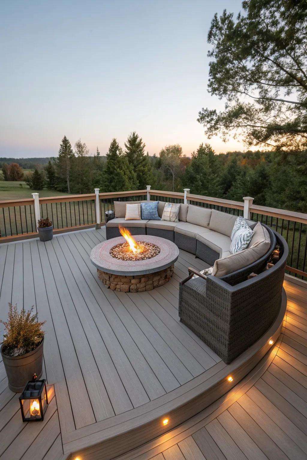 A fire pit delivering coziness and atmosphere.