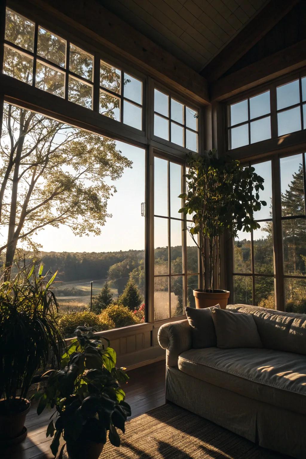 A space revitalized through the addition of natural illumination.