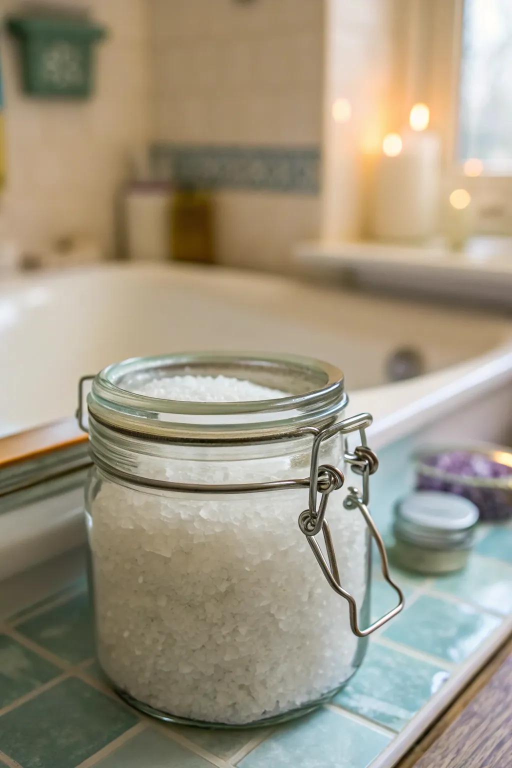 Airtight jars ensuring fresh Revitalizing salt storage