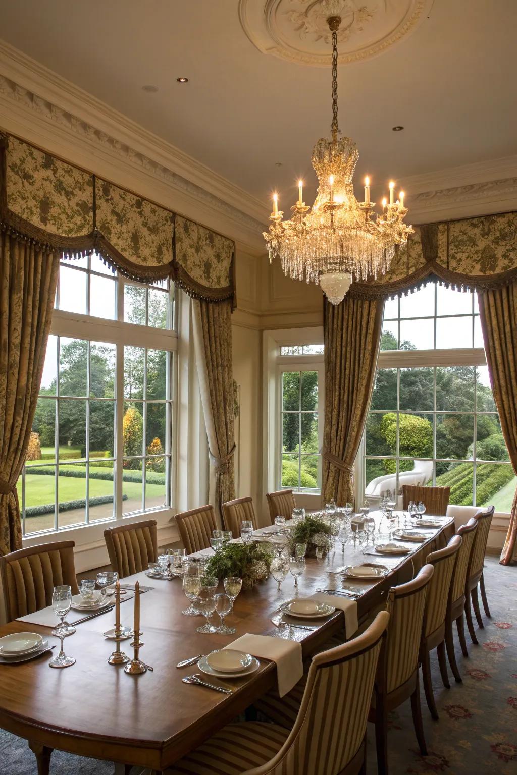 Lambrequins introduce a modicum of sophistication to any fenestration.