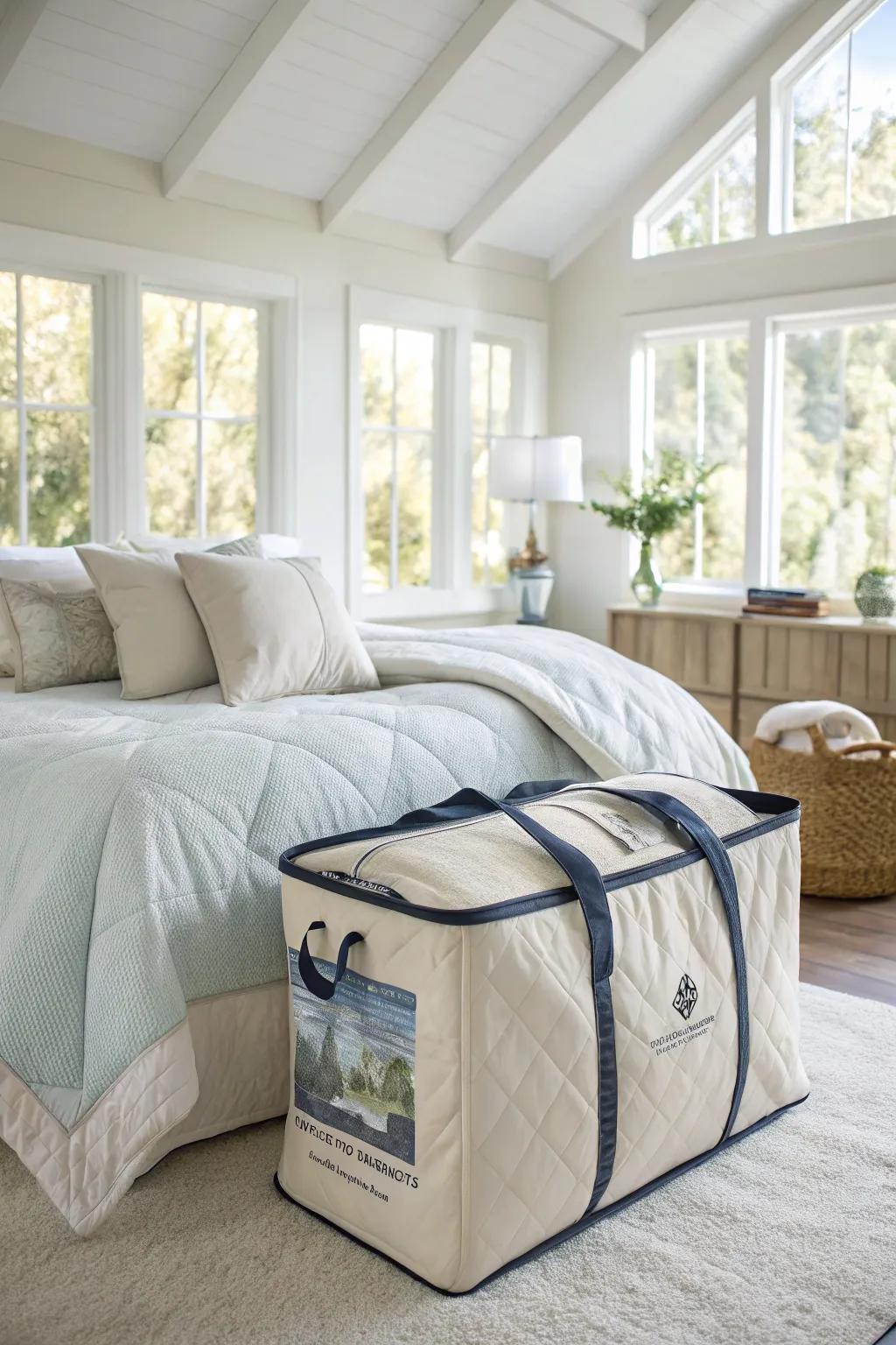 Porous materials maintain your comforter's freshness and breathability.