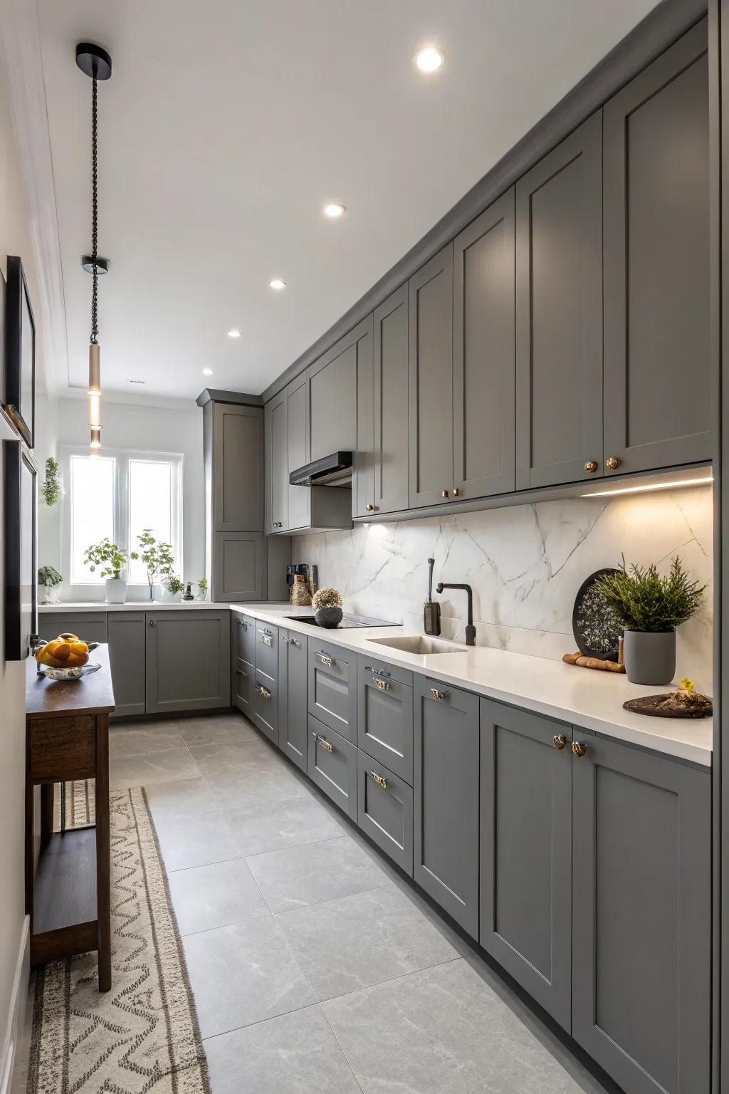 Elegant gray nuances present an adaptable and stylish visual.