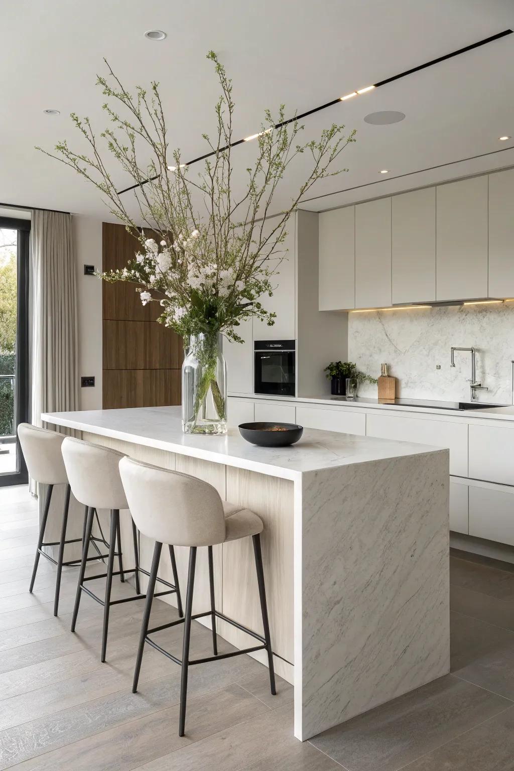 A minimalist design offers a tranquil and composed aesthetic.
