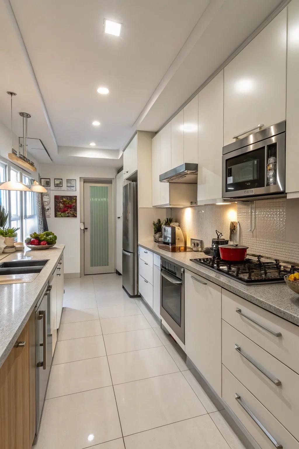 Contemporary appliances blending seamlessly with the kitchen design.