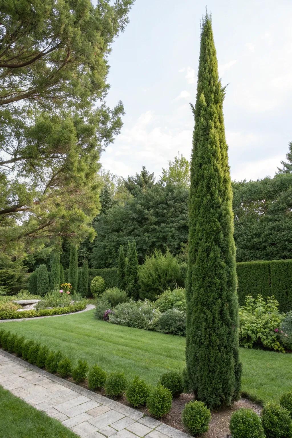 Elevated thuja enhances your garden with vertical sophistication.