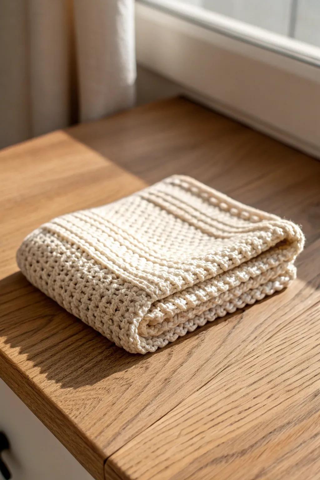 Elevate your kitchen with simple, handcrafted elegance. 🌿✨ #KnittedFacecloth #ScandiBoho #HandmadeBeauty