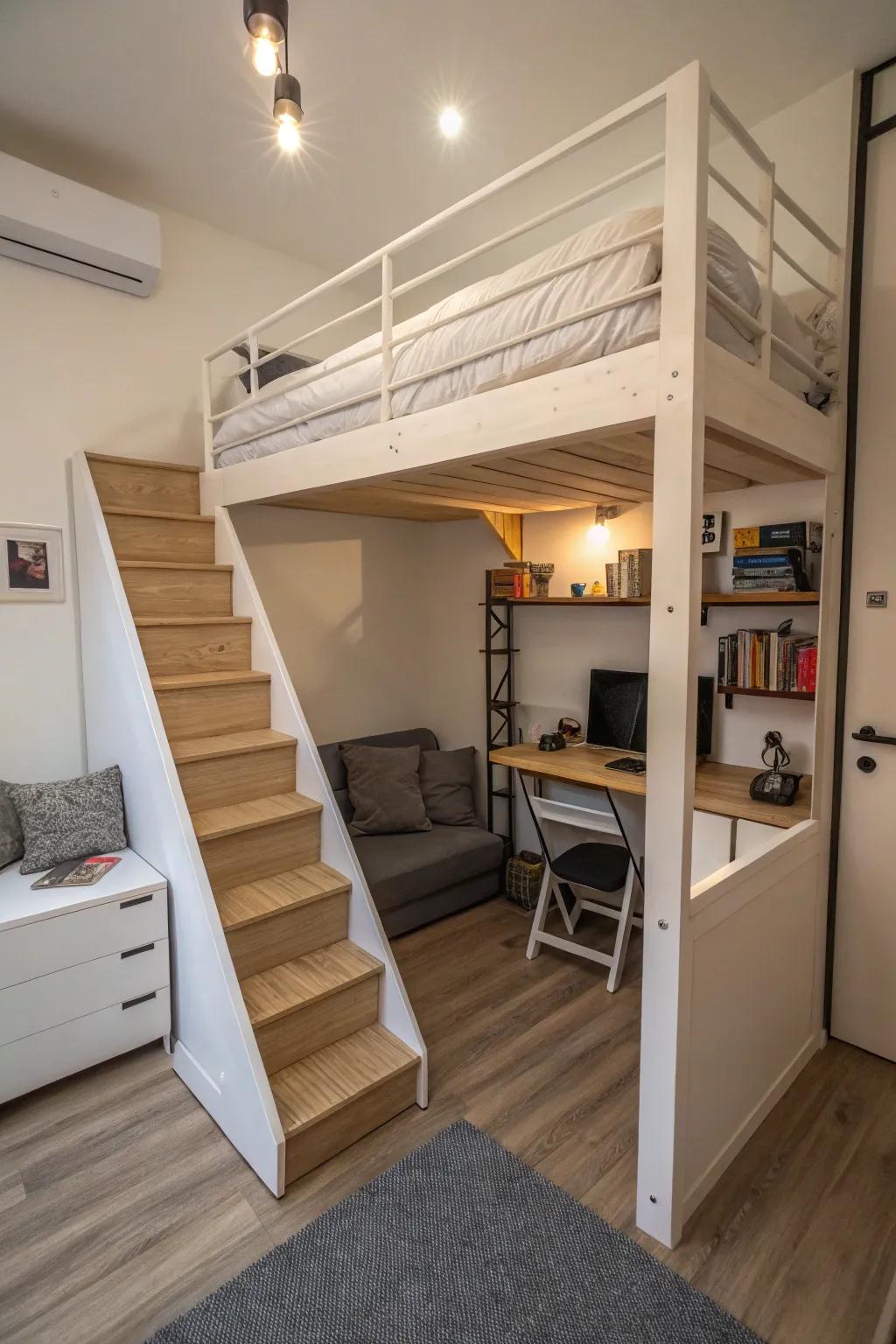 Small-scale platform beds are great for making the most of limited space without sacrificing functionality.