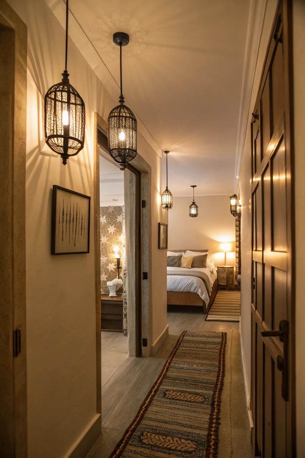 Layer your lighting to create a cozy ambiance.