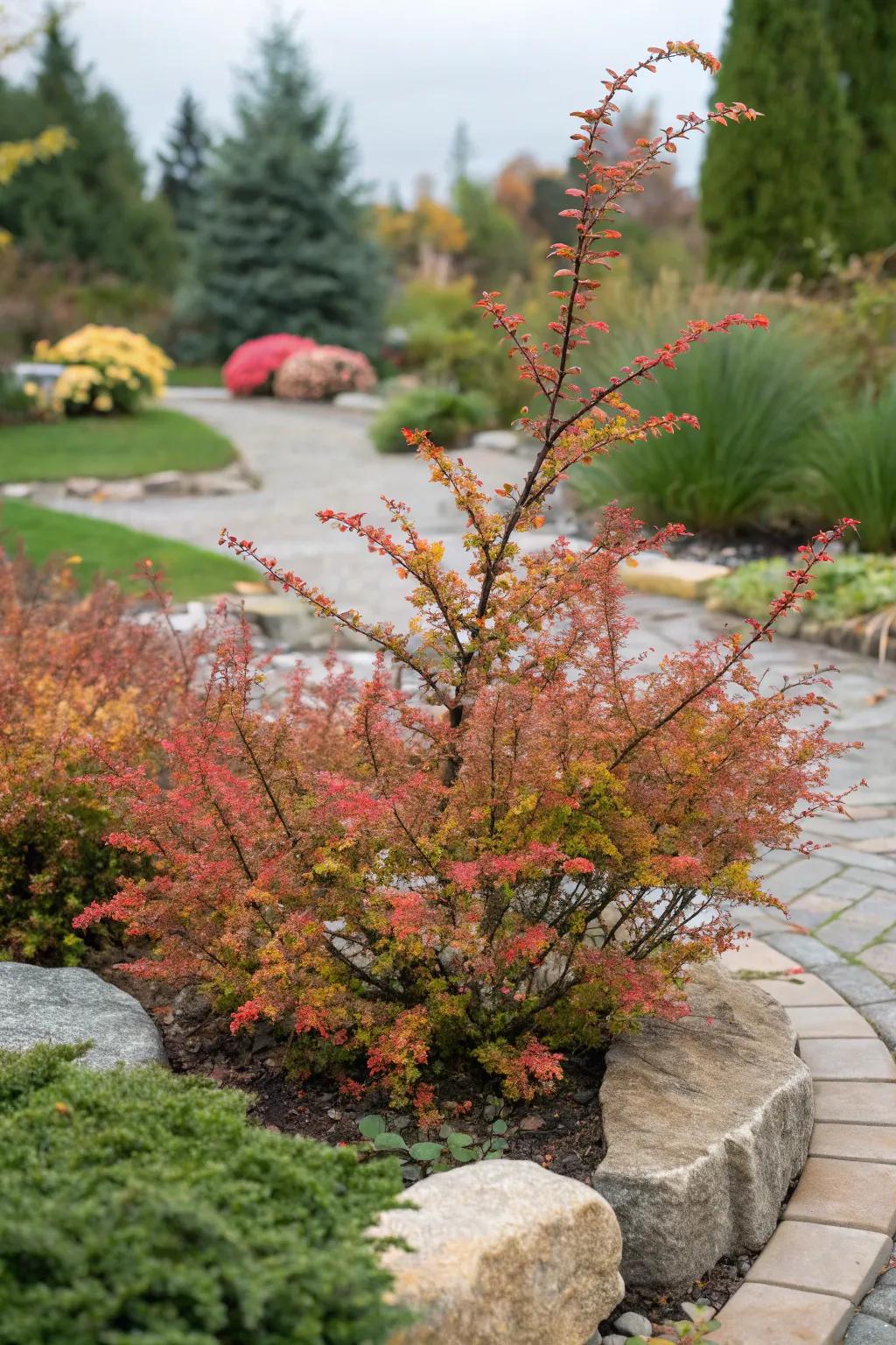 Rock Cotoneaster captivating with its singular branch design.