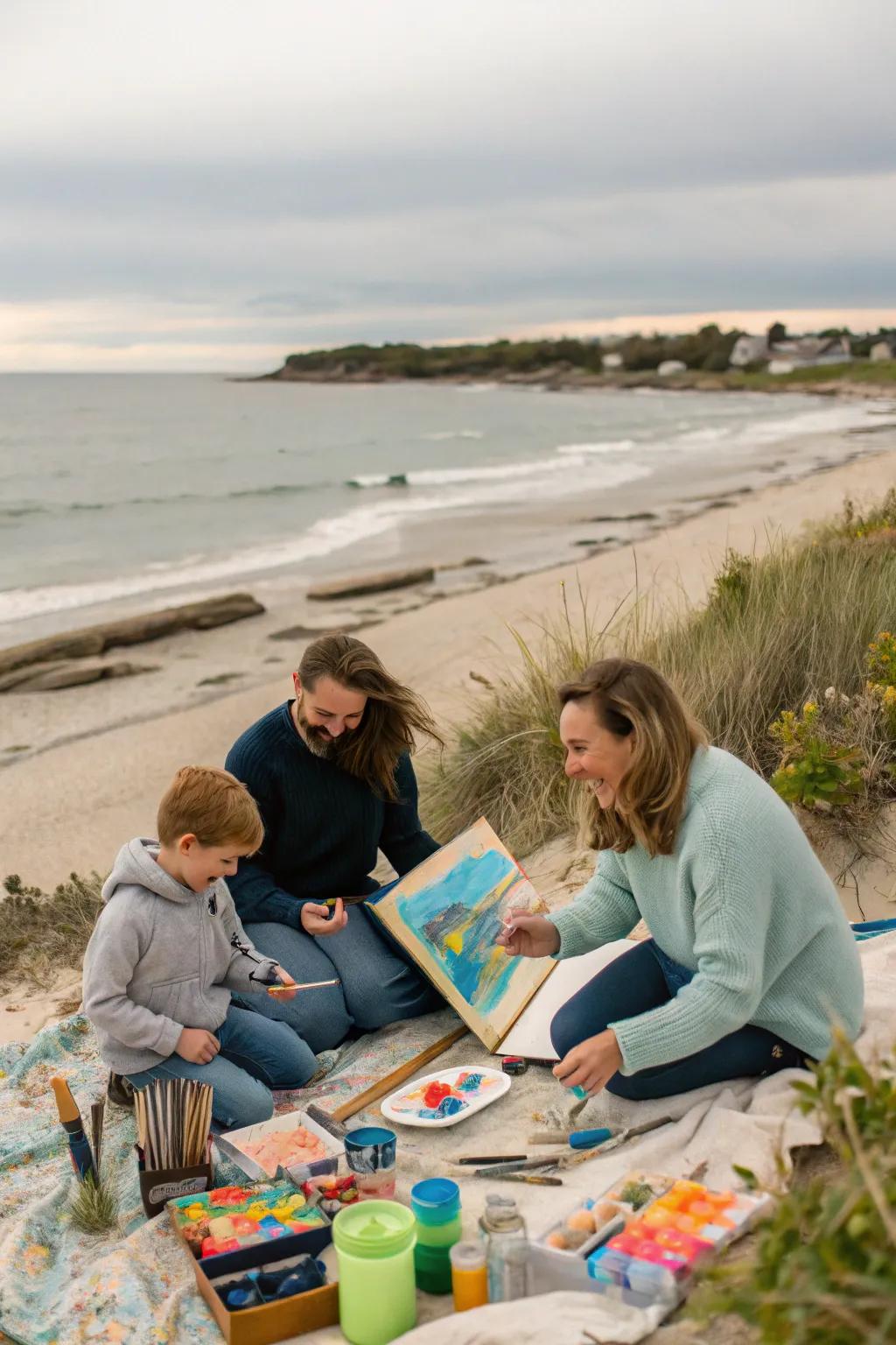 An inspiring artistic studio by the sea in Maine.