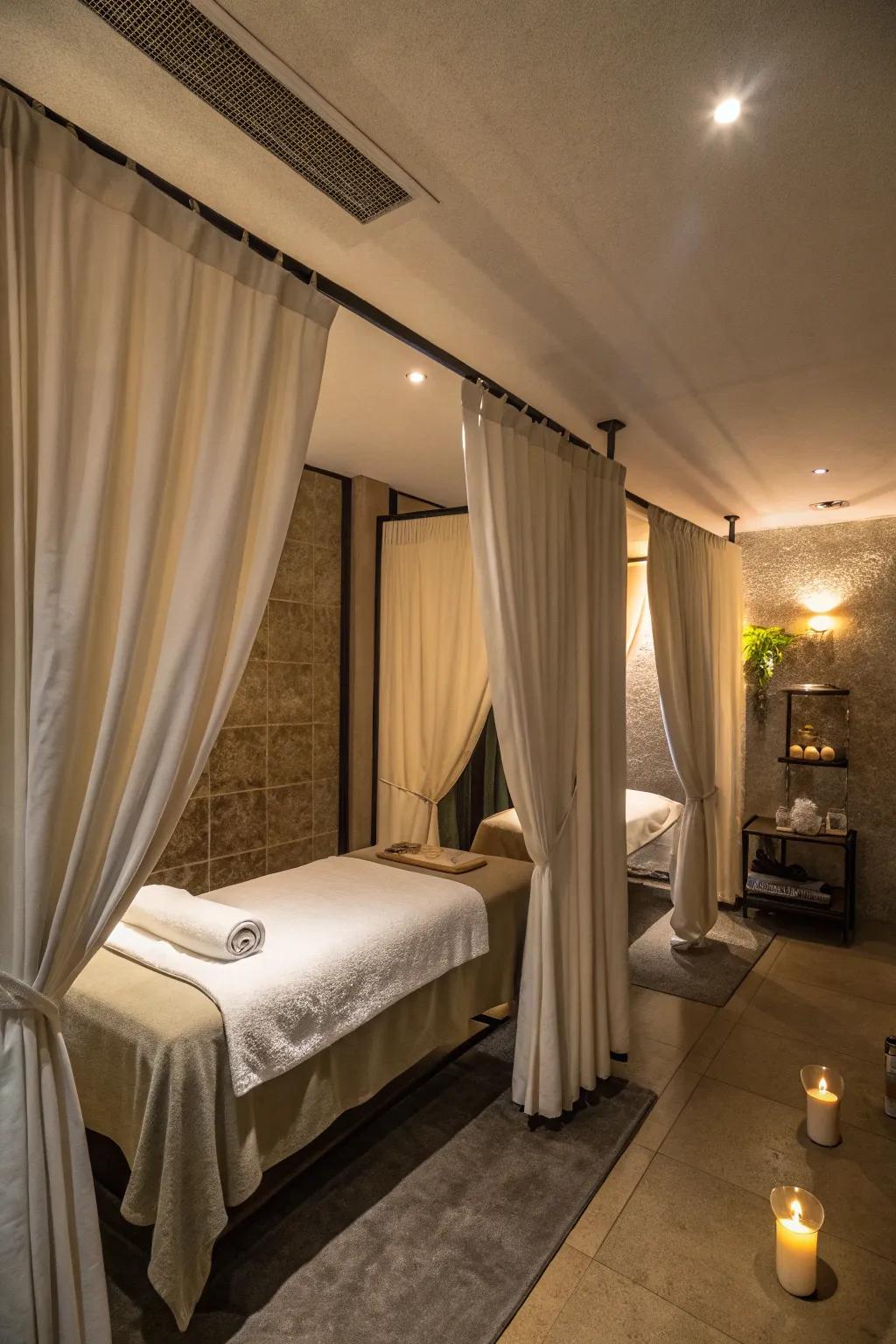 Privacy elements cultivate a secure and intimate environment.