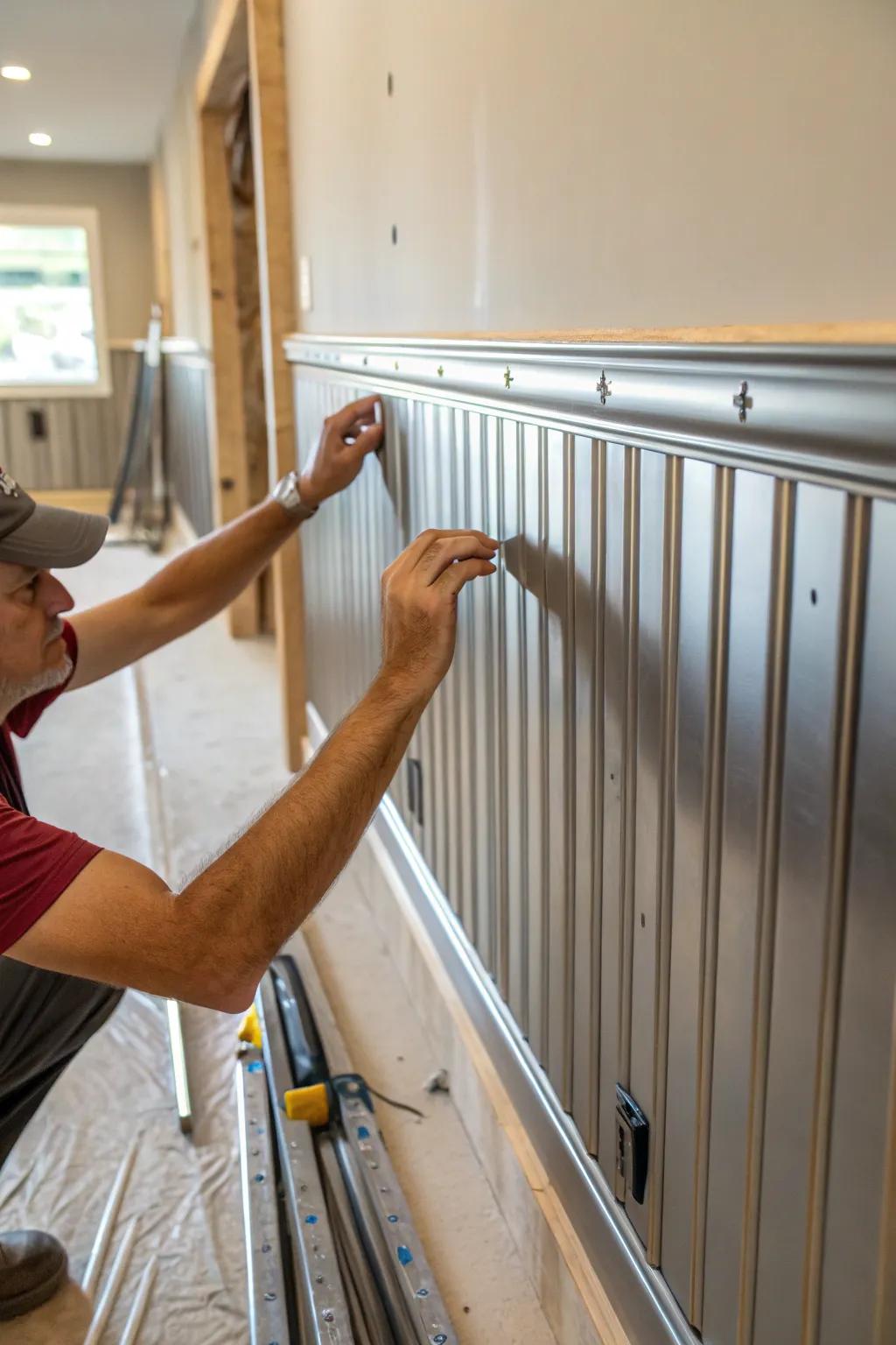 Embark on an advantageous DIY task through affixing metallic paneling.