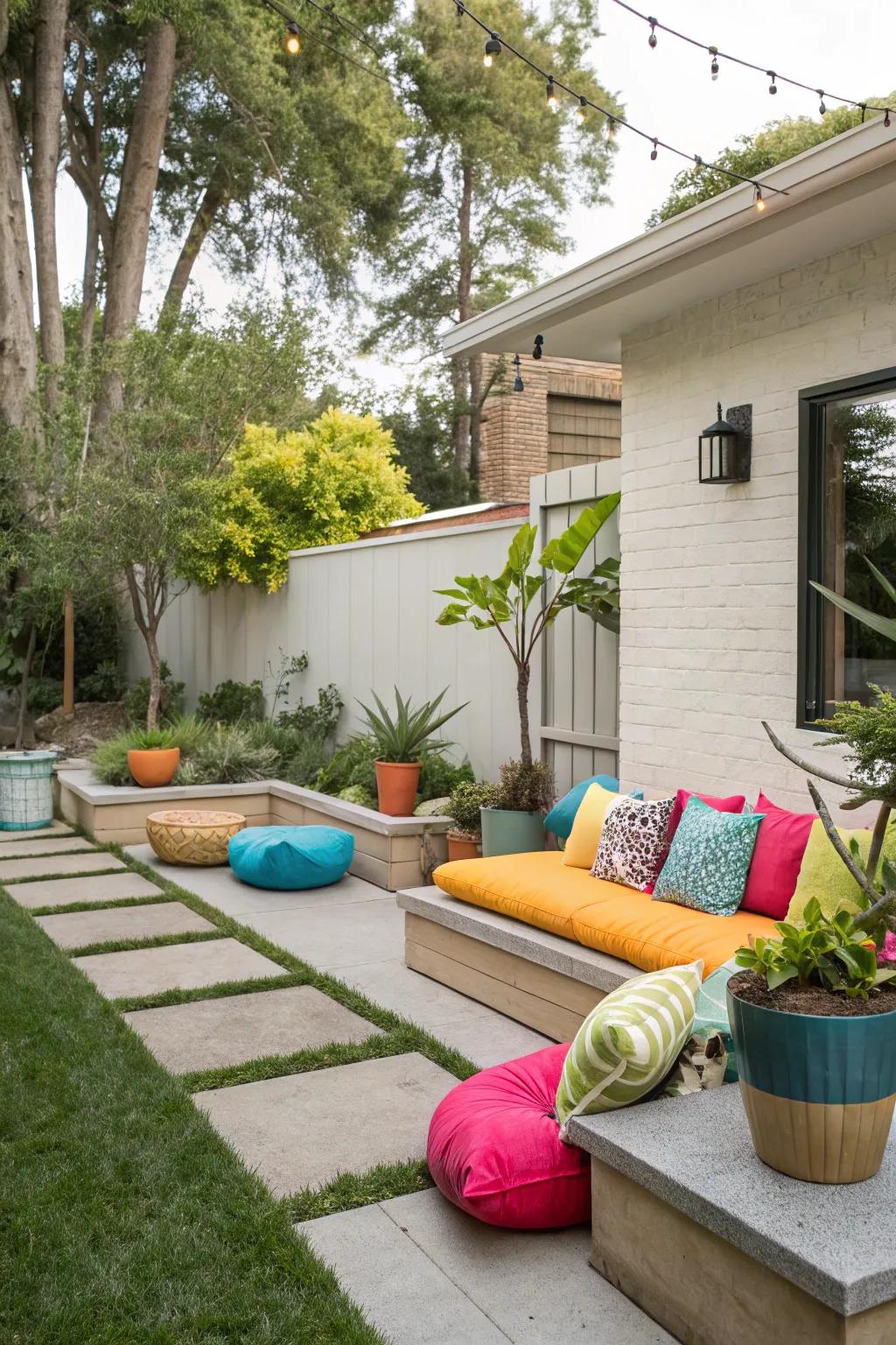 Contrasting shades add vibrancy and style.