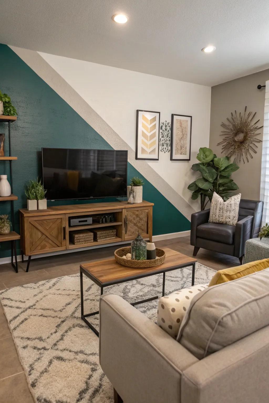 Dual-tone walls add magnitude and sophistication.