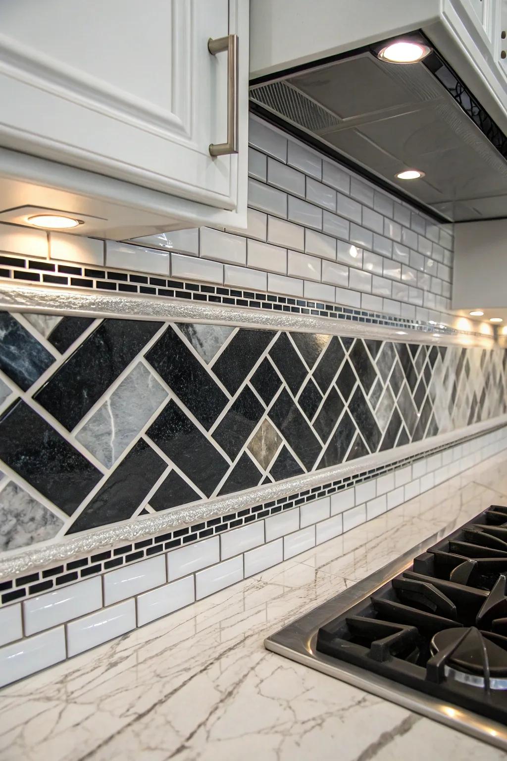 The perfect mix of luxury in a marble and glass fusion.