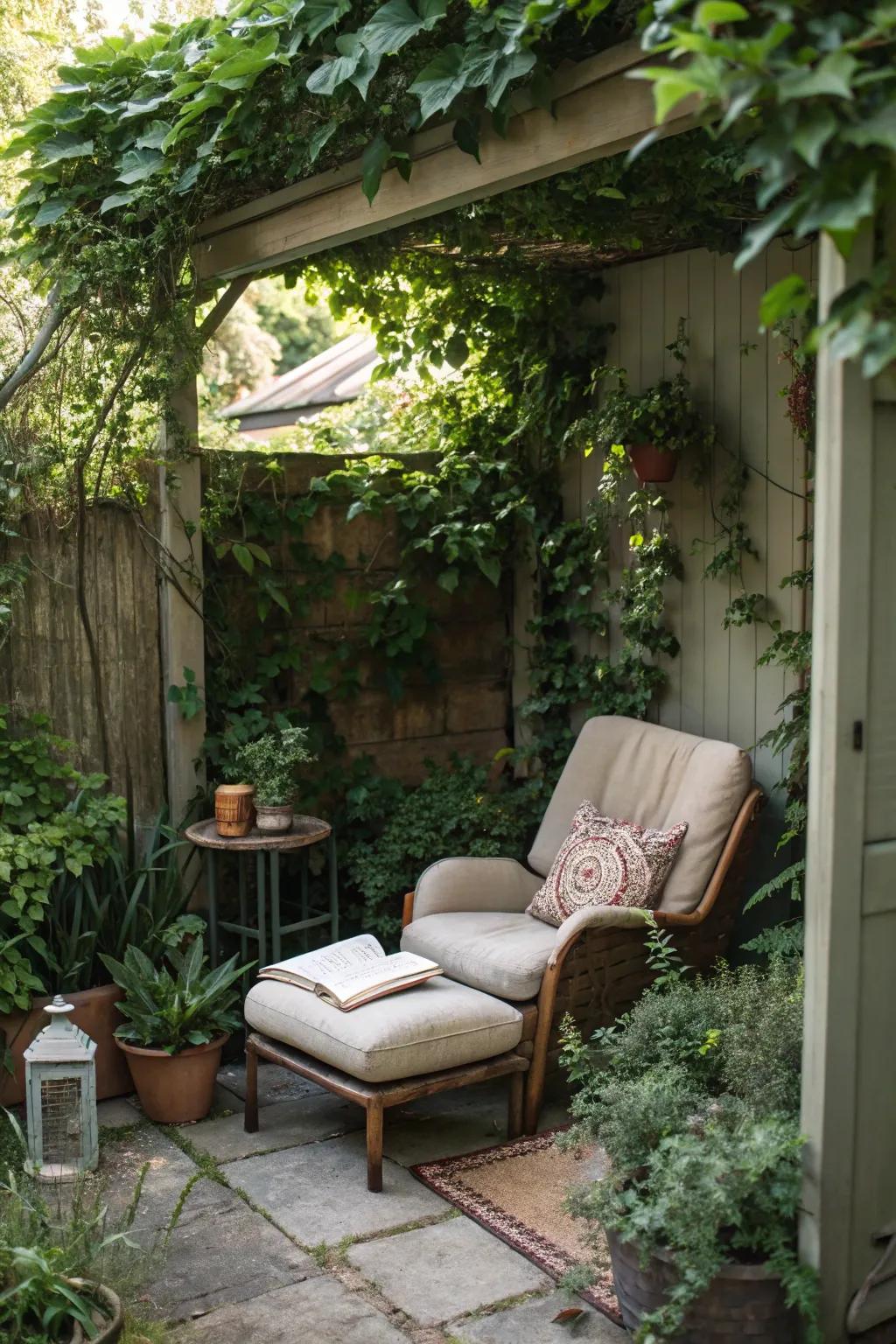 A private nook provides a restful escape in your garden.