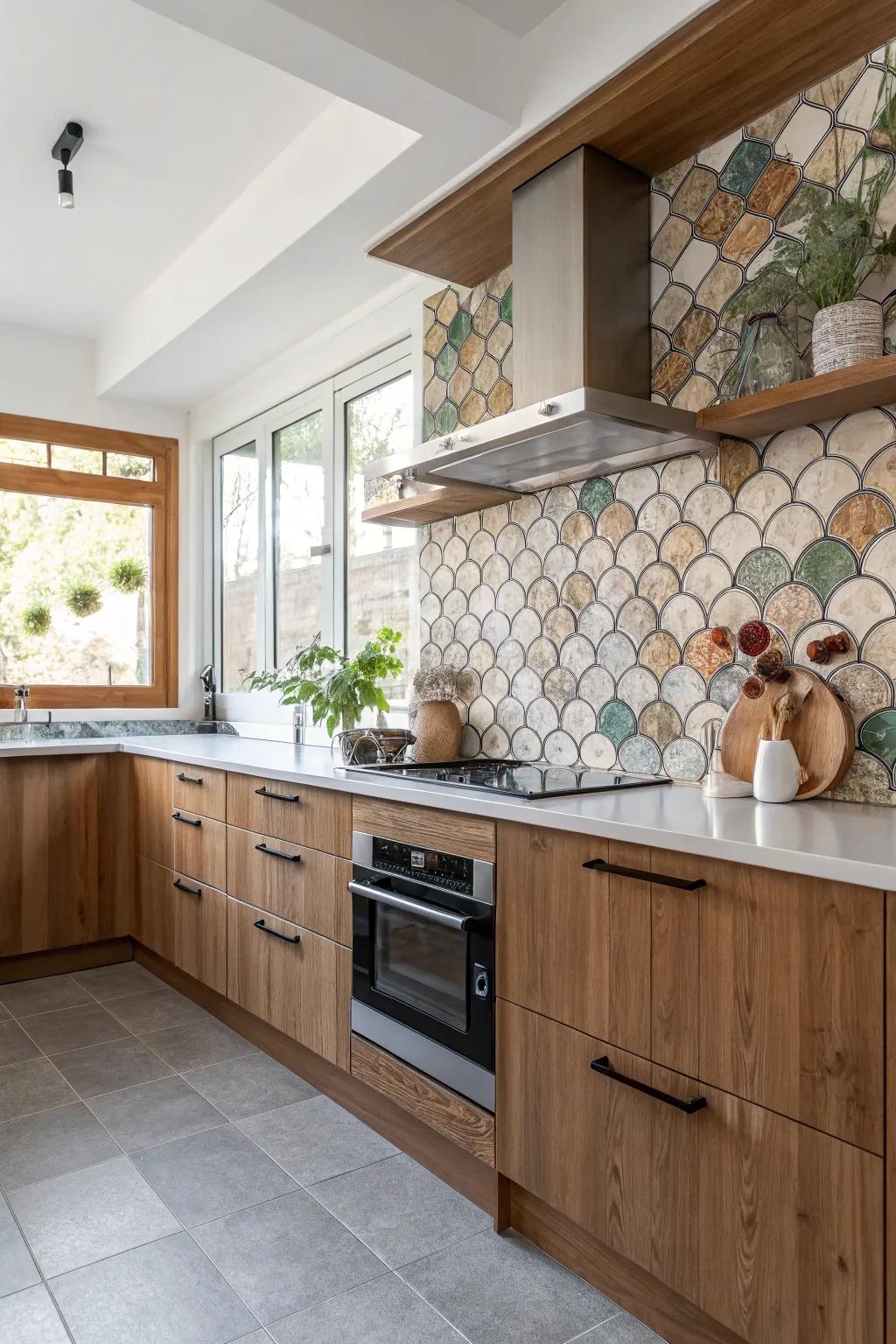 Environmentally-Friendly tiles fuse sustainability with style.
