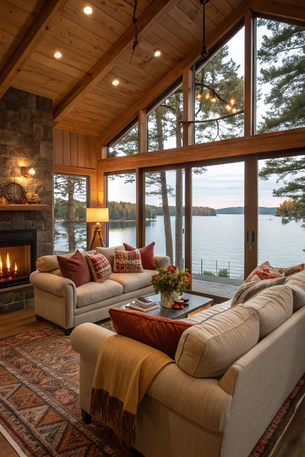Soft furnishings and textiles fashion a comfortable retreat.