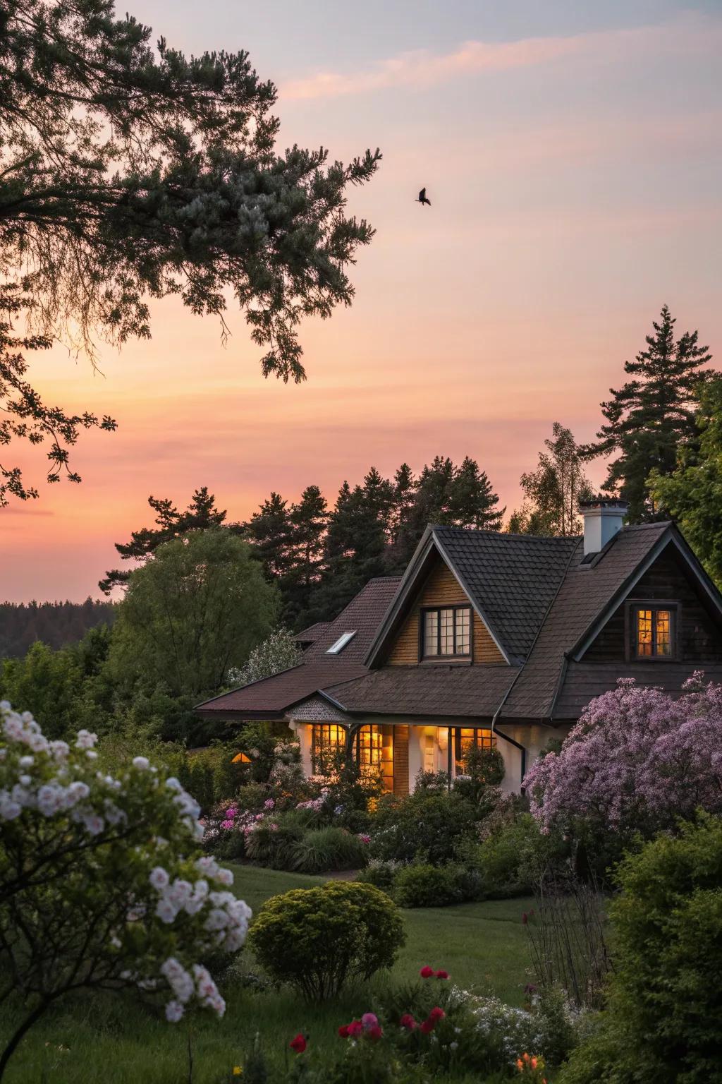 Butterfly roofs extend a singular contour and functional merits.