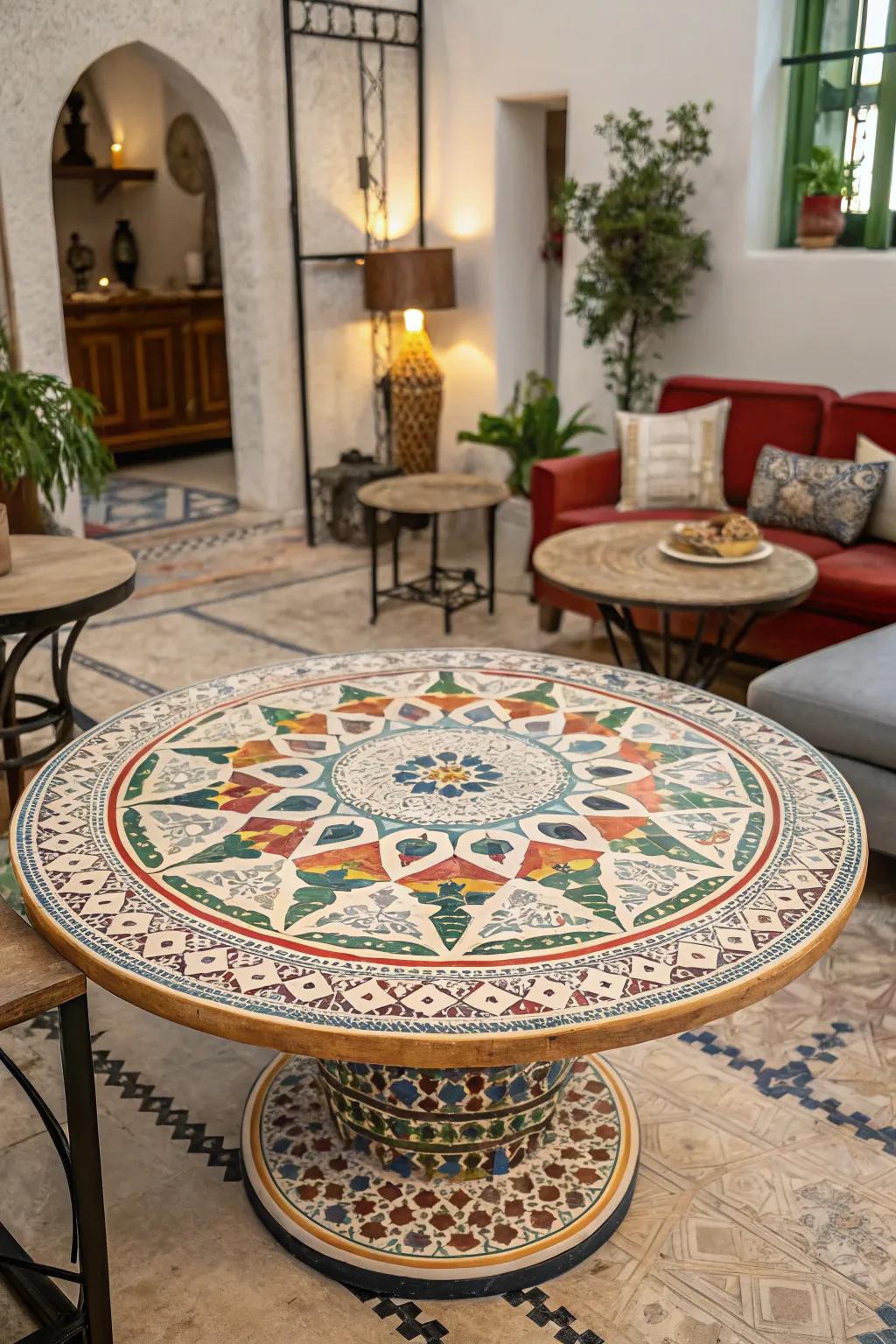 Cultural mosaic designs introduce global zest to your abode.
