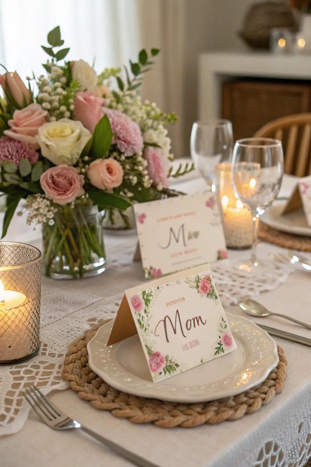Inventive place cards act as memorable keepsakes.
