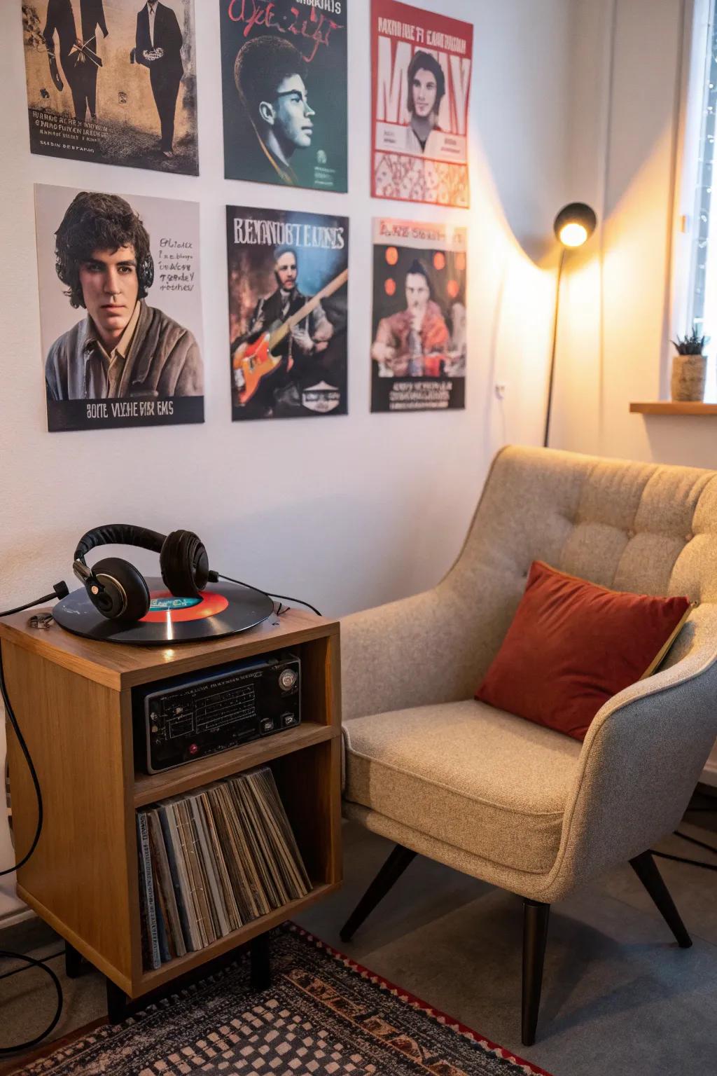 A nook enhances the listening experience.