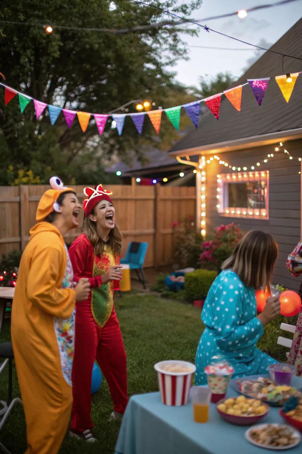 A subject-oriented attire gathering culminates in an unforgettable evening.