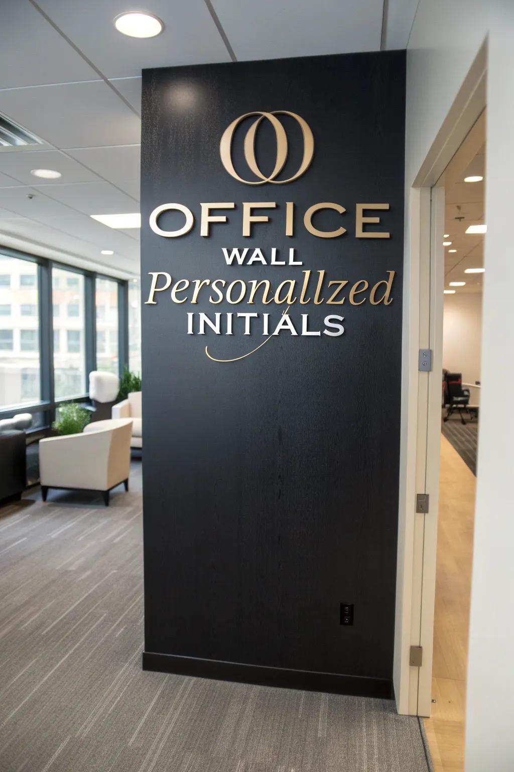 Customized initials that contribute an exceptional and individual constituent to the office.