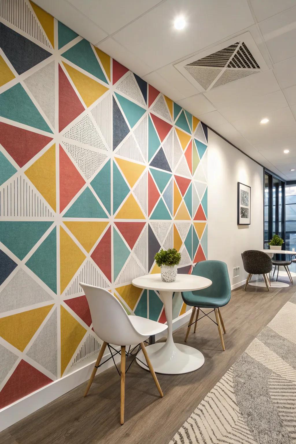 Achieve a heightened degree of sophistication by applying geometric design coverings.