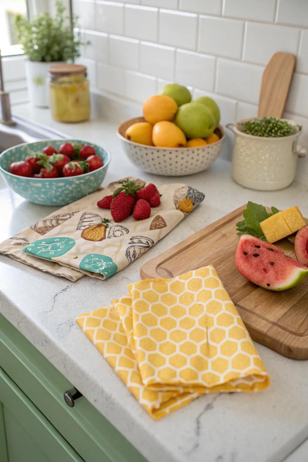 Lessen plastic waste through colorful, reusable beeswax coverings.