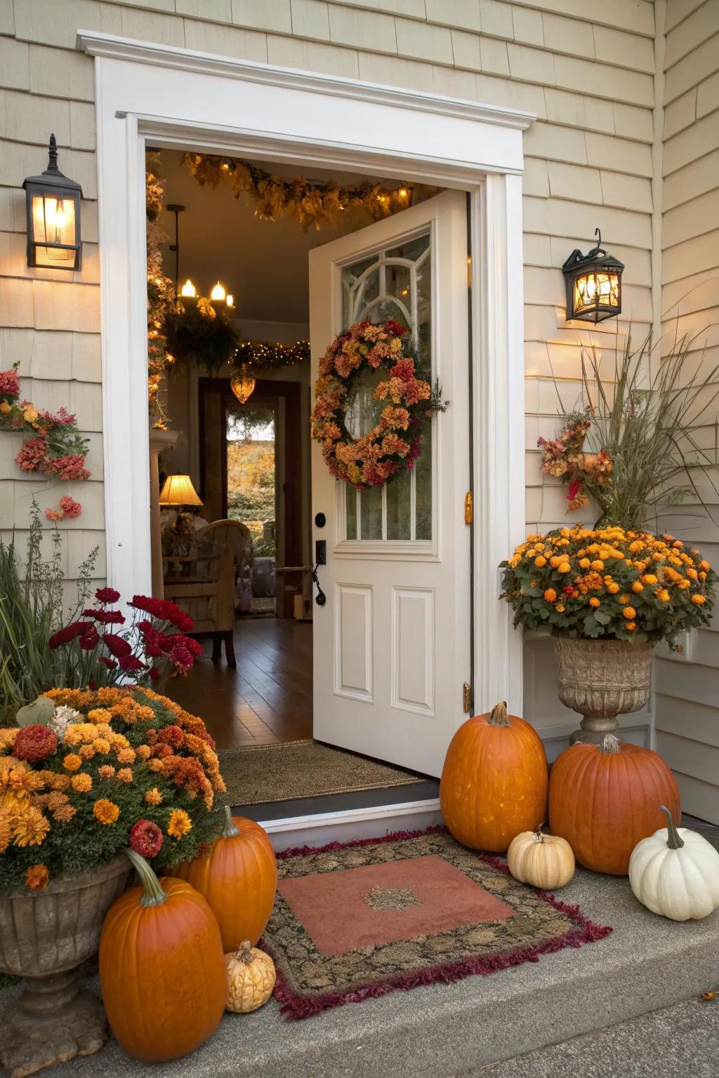 Seasonal embellishments contribute a jubilant nuance and sustain your entryway's dynamism.