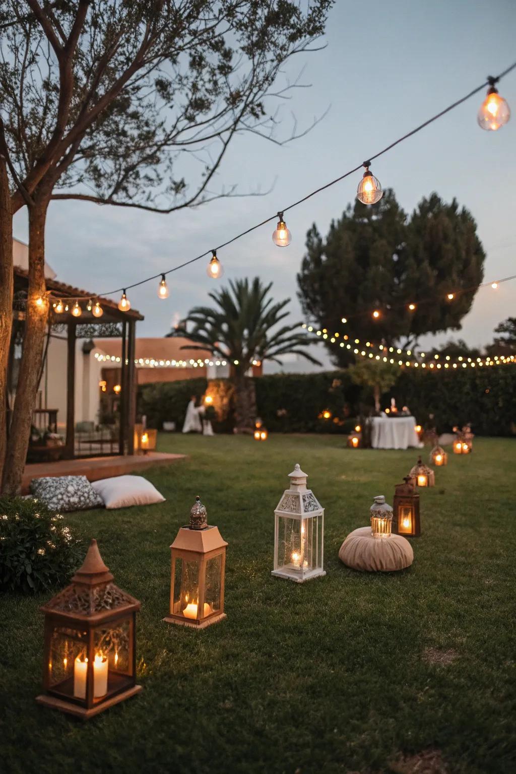 A welcoming and snug luminescence optimal for a Halloween night festivity.