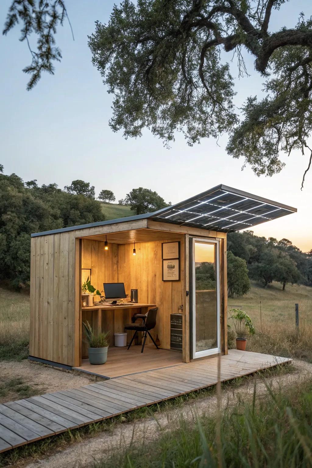 Eco-friendly designs create a sustainable workspace.