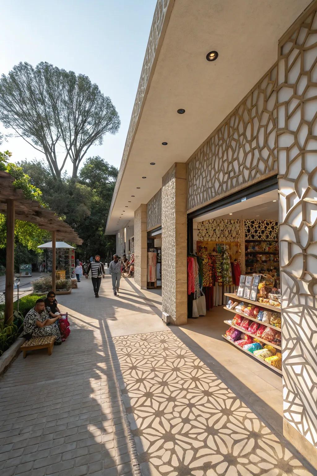 Textured walls employed to add depth, creating striking visual elements.