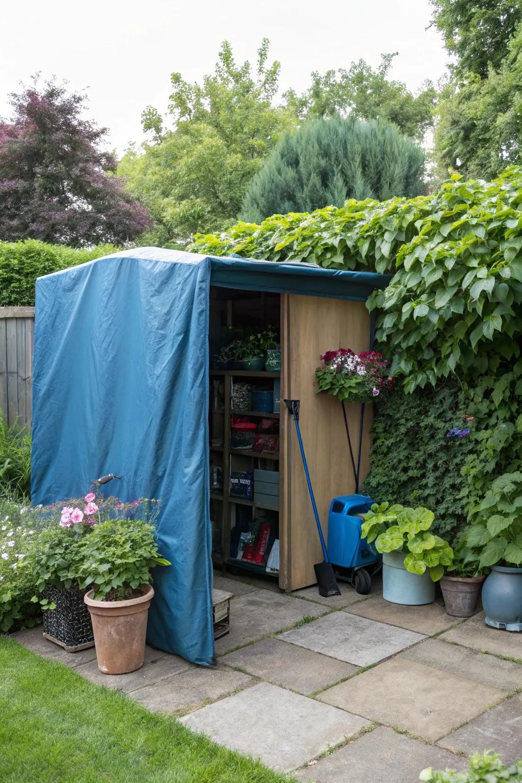 Shield your toys from the elements with covered storage options.