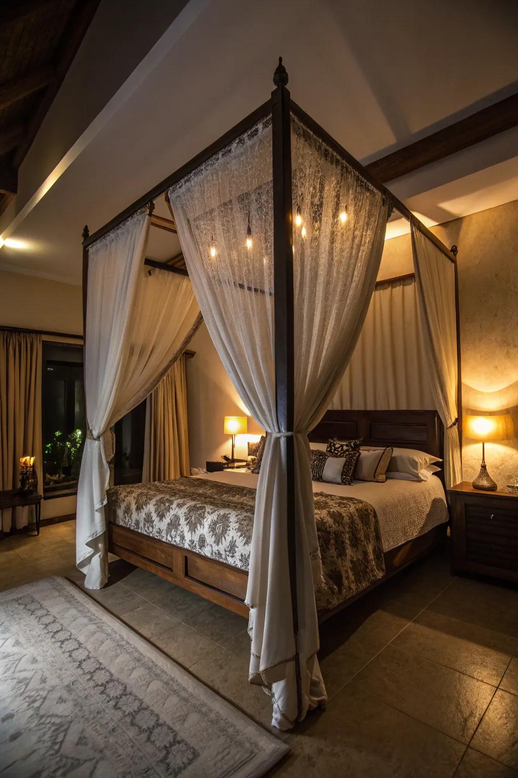 Canopy illumination introduces depth and drama.