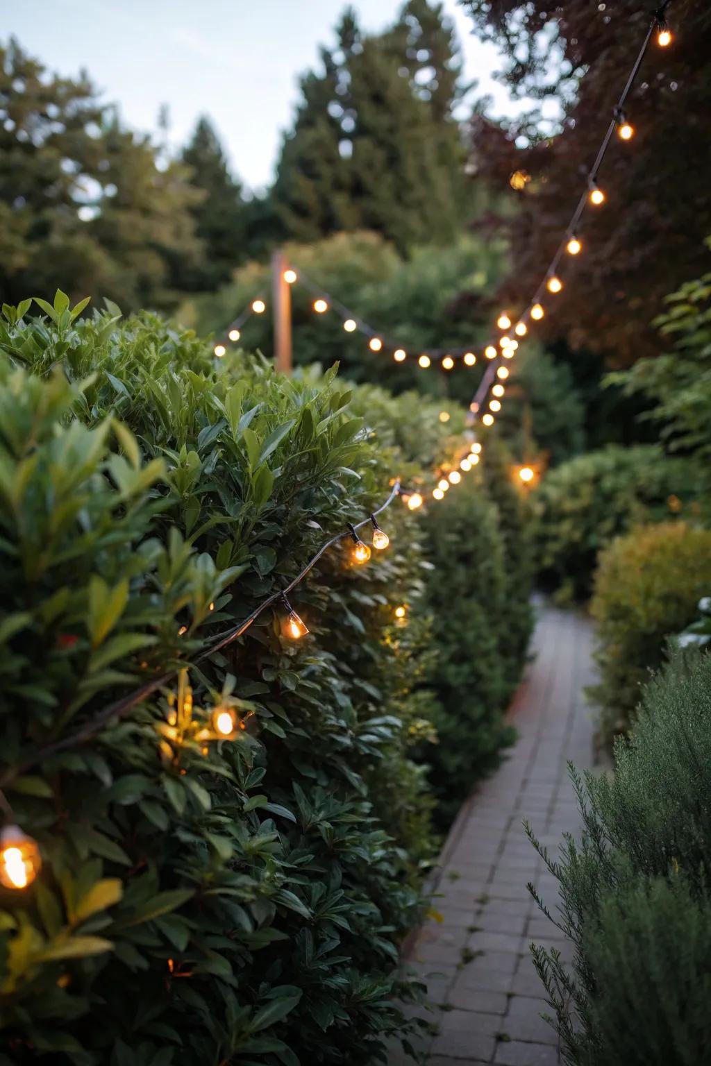 Outdoor lights in nature offer a magical and harmonious effect.