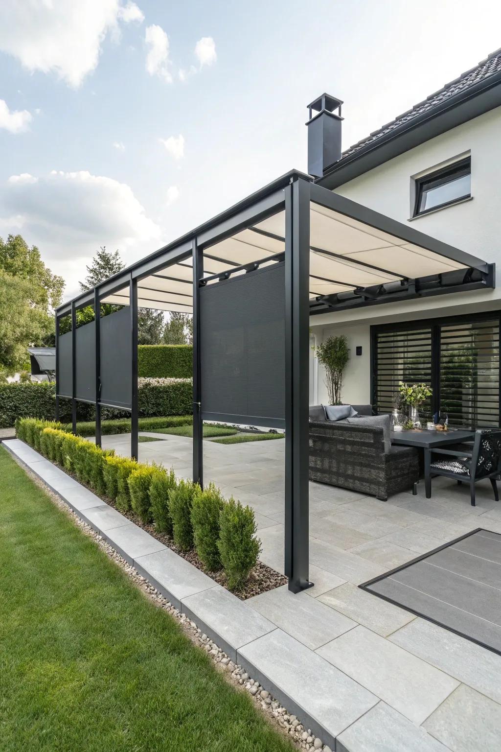 Adaptable screens extend customizable privacy preferences.