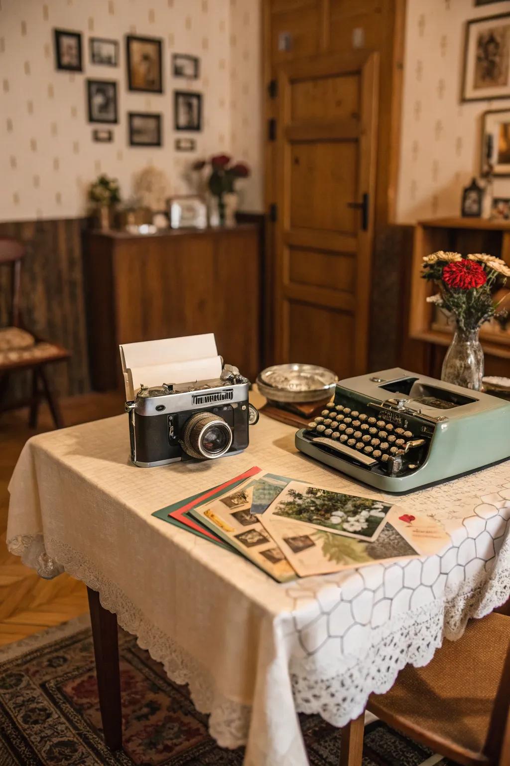 Throwback features incorporate a nostalgic inclination when taking photographs.