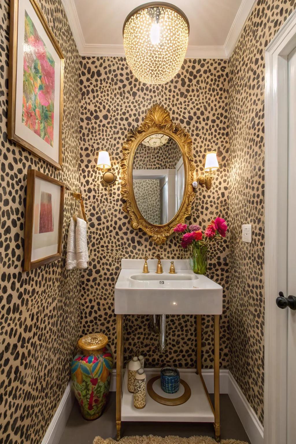 Animal graphics add a playful and unforgettable spin to your guest bathroom.