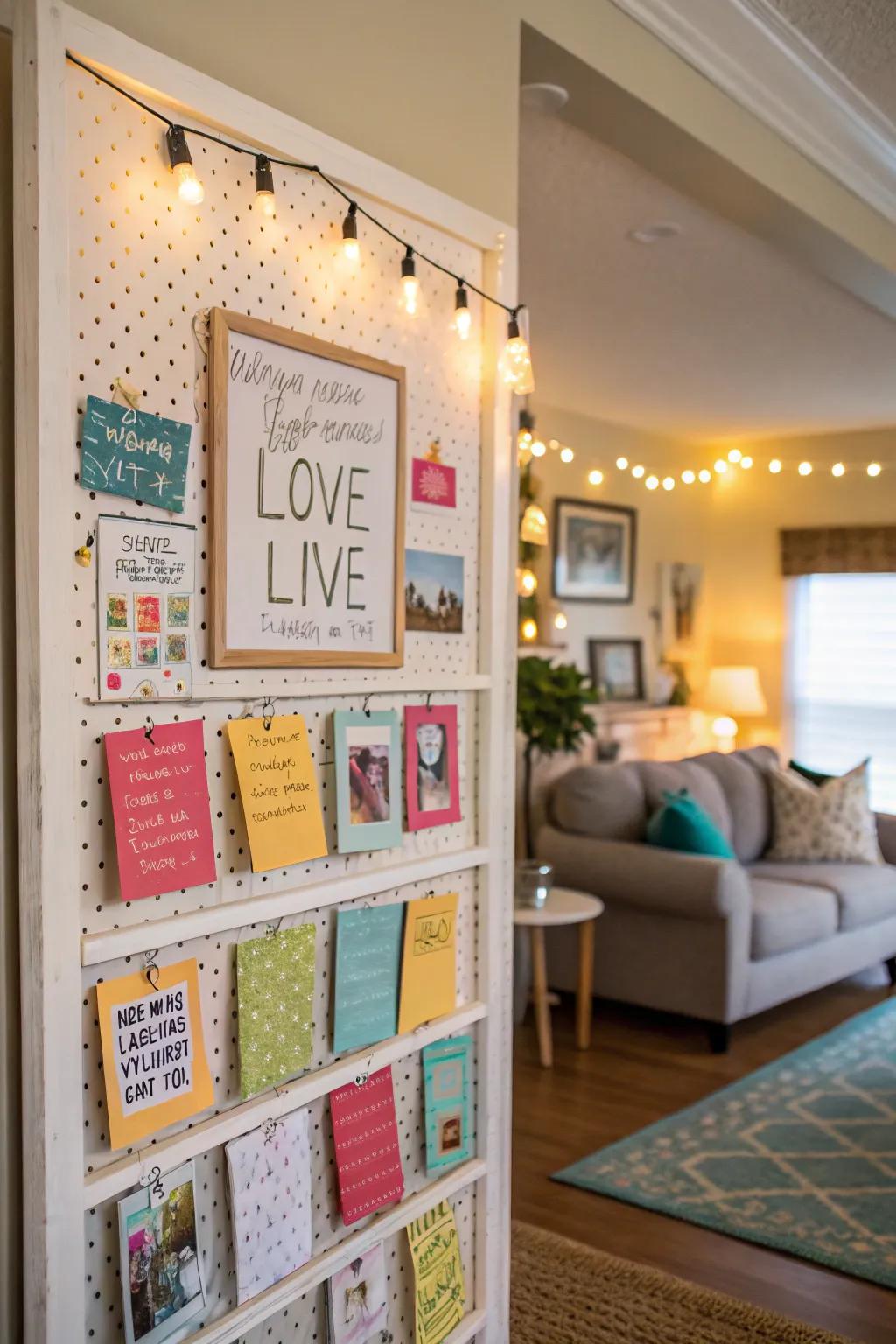An inspirational board packed with uplifting messages and quotes.