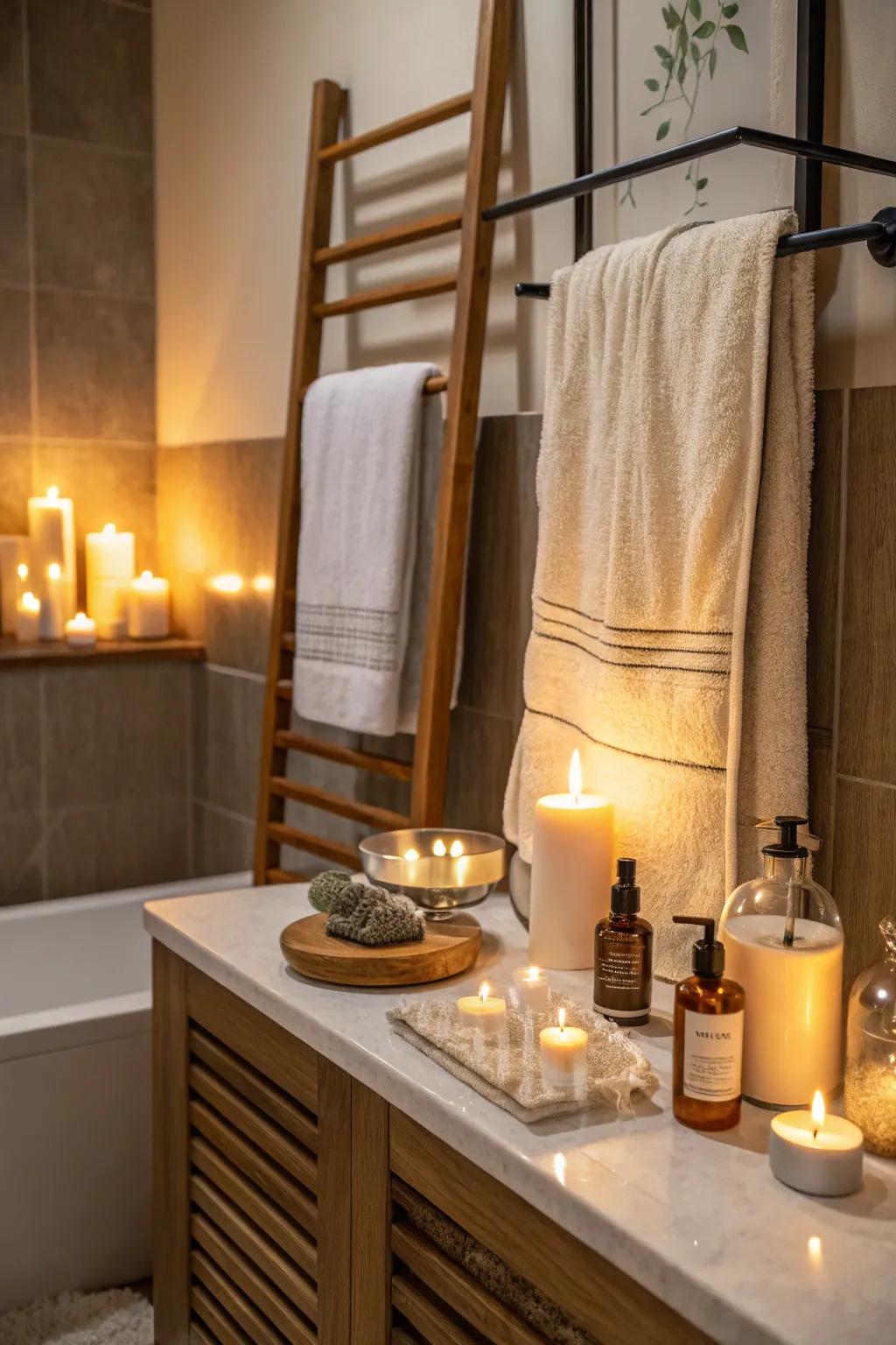 Establish a spa-esque haven at home for relaxation.