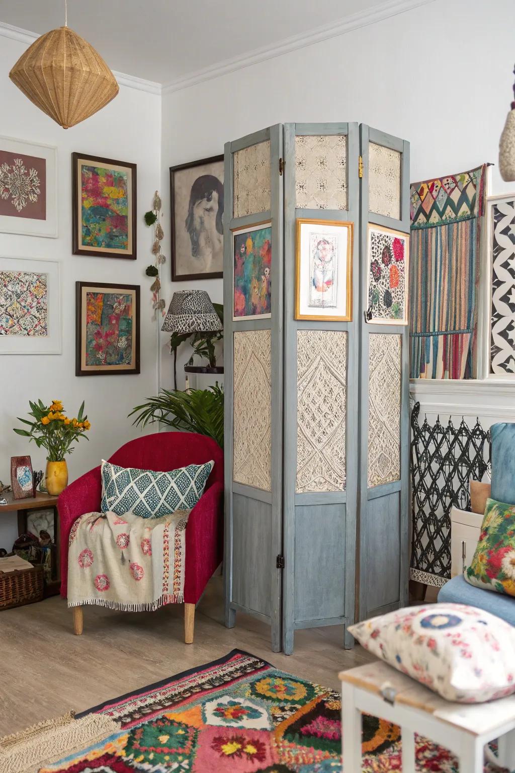 Eclectic partitions bring creativity and individuality to your home décor.
