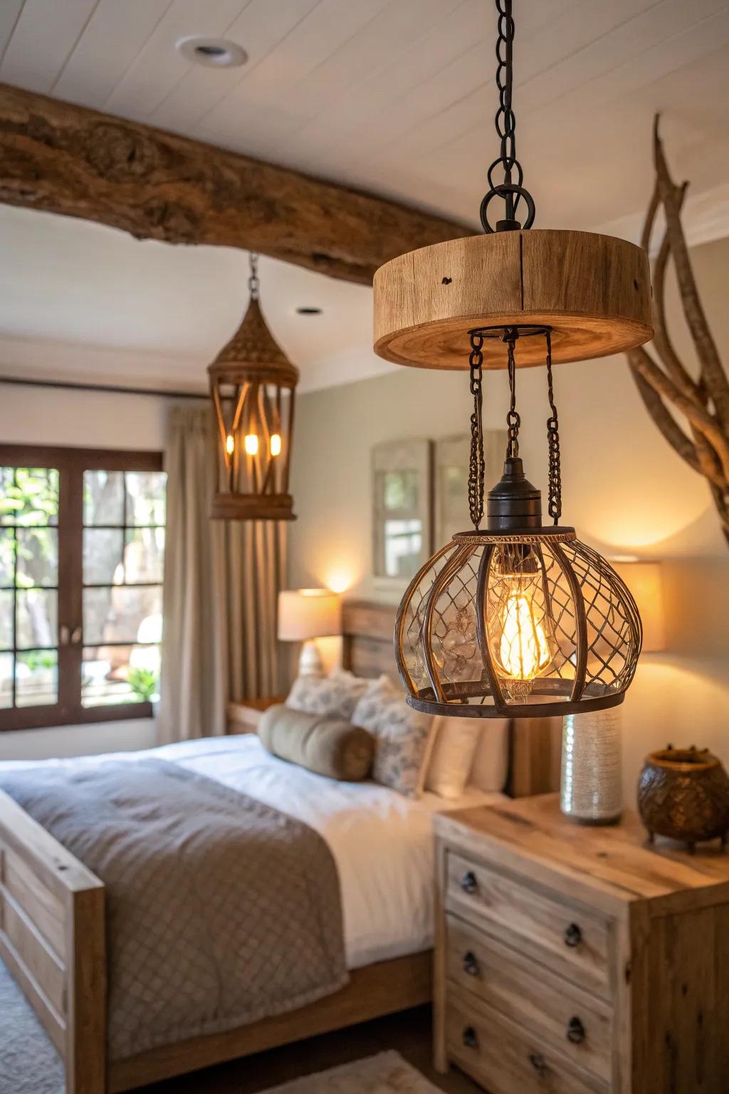 Nature-esque lighting casts a toasty and inviting luminescence.