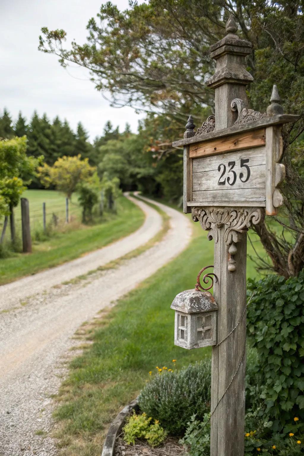 Antique signage introduces character and appeal.