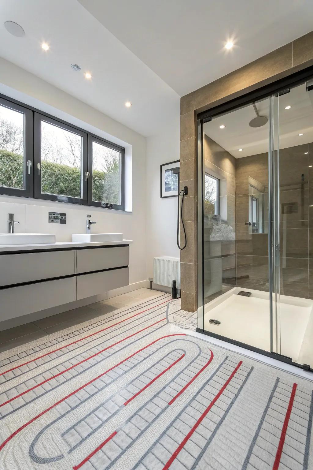 In-floor warmth offers an element of comfort and luxury.