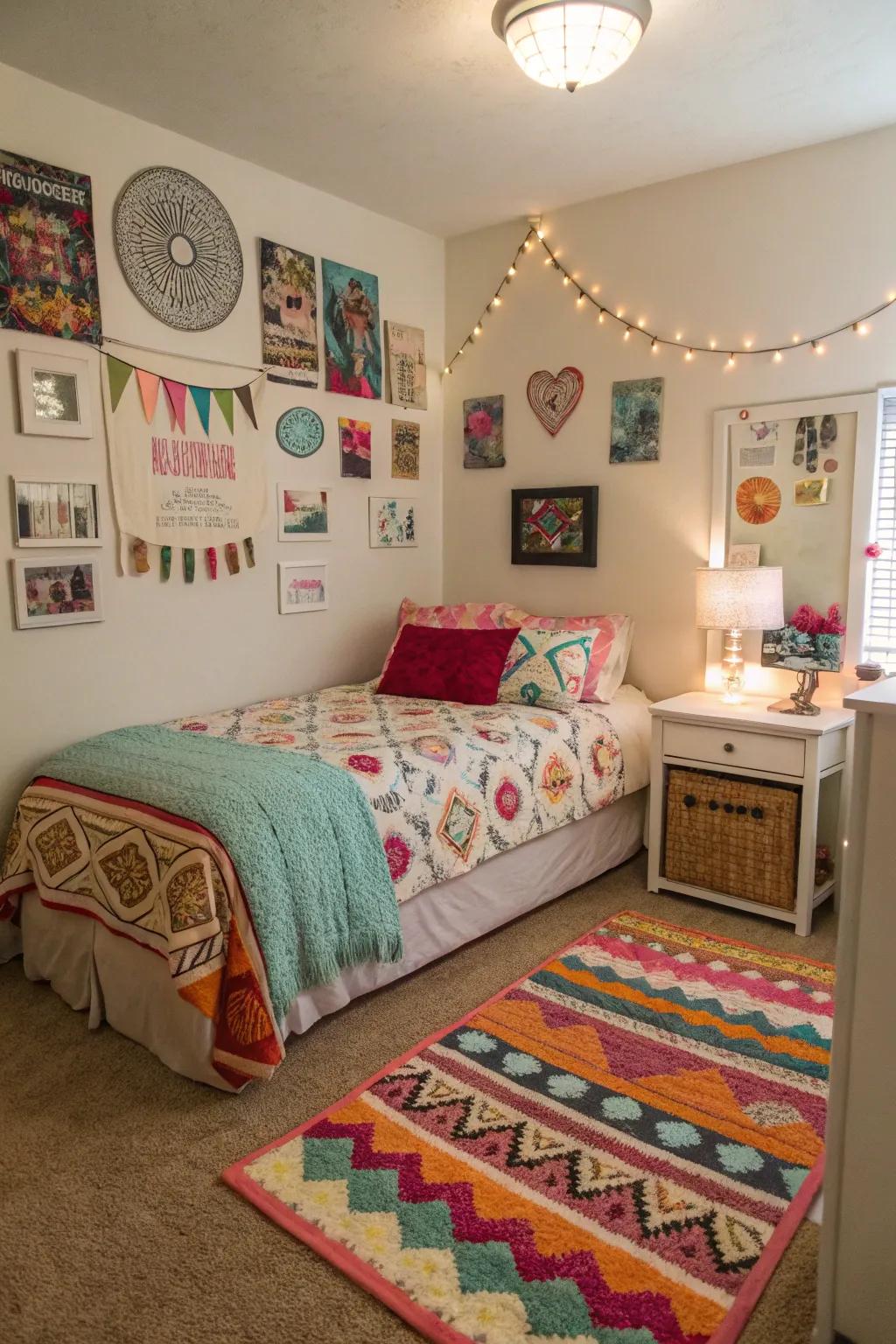 Ornate highlights infuse character and warmth into the area.